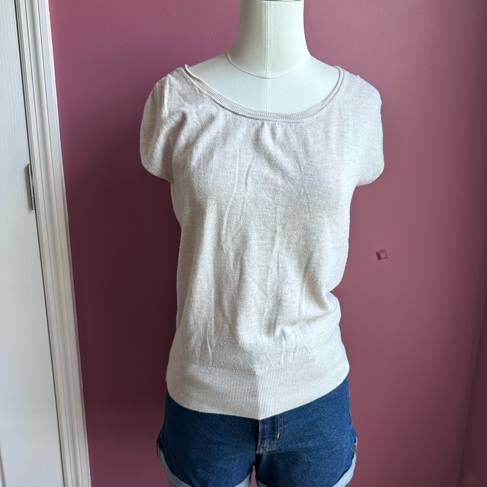 LOFT Beige Knit Top